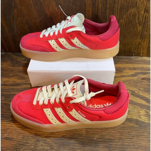adidas Active Red samba valentine women Size 7.5 New Release 2/7 new without box - Picture 3 of 6